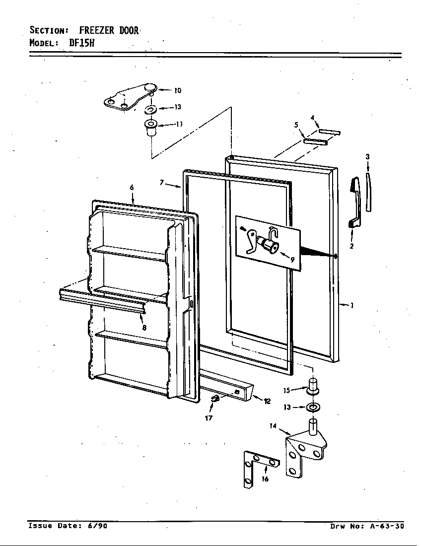 Freezer door