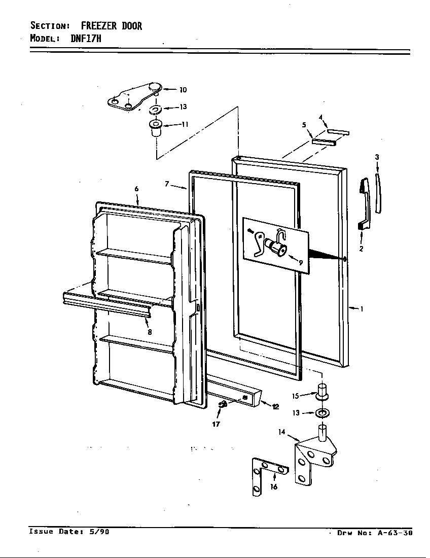 Freezer door
