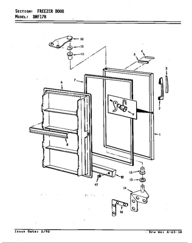 Freezer door