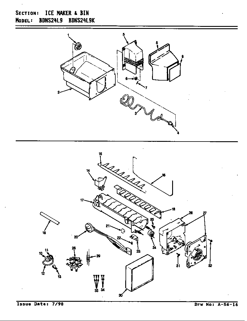 Ice maker & bin