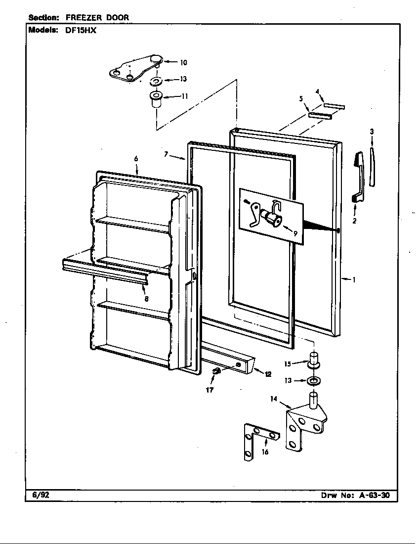 Freezer door