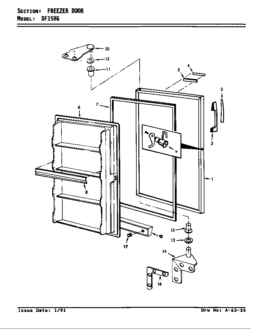 Freezer door