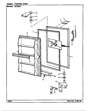 Freezer door