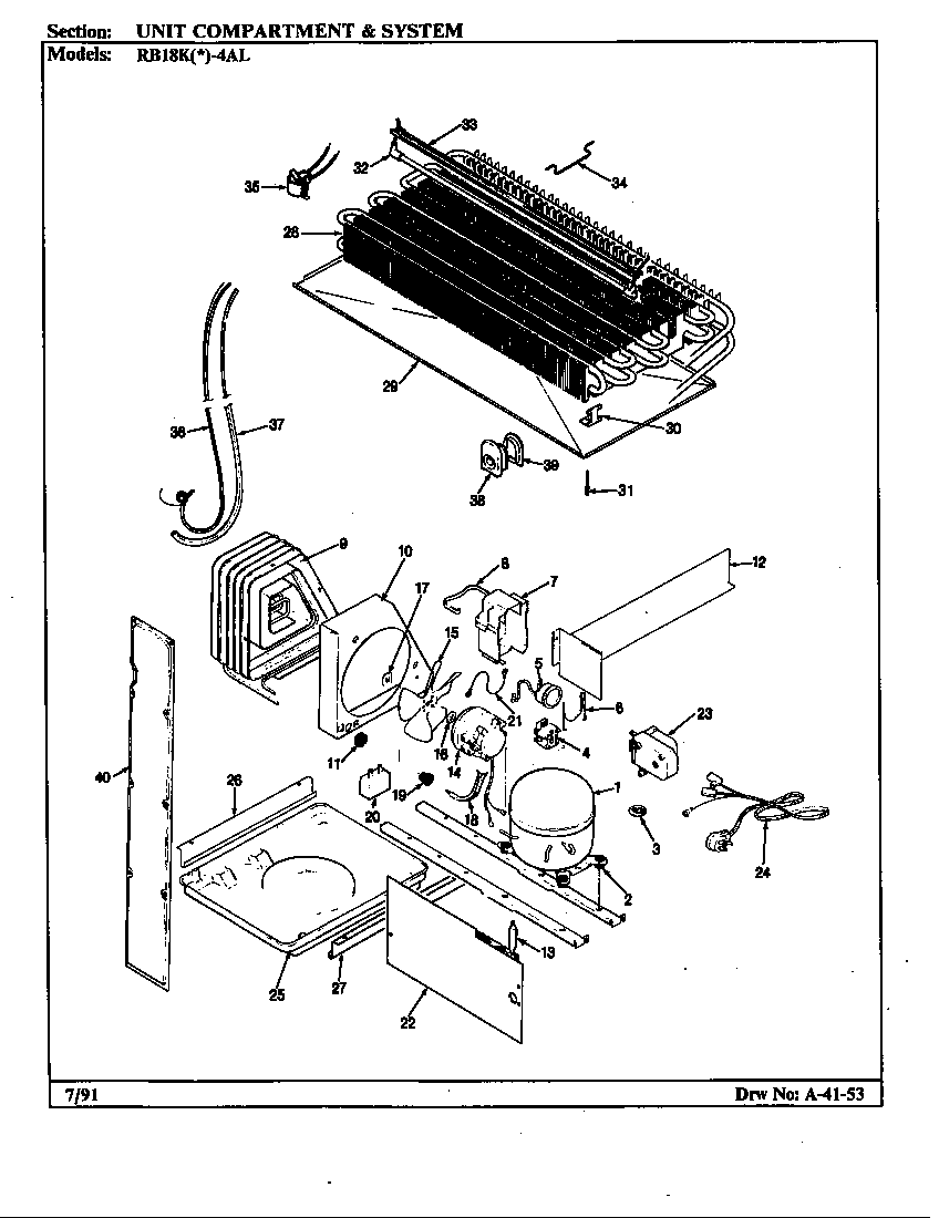 Unit compartment & system