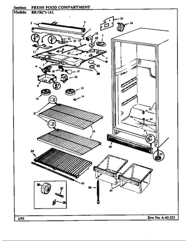 Fresh food compartment (rb15ka-1al/bg02c) (rb15kn-1al/bg02c)