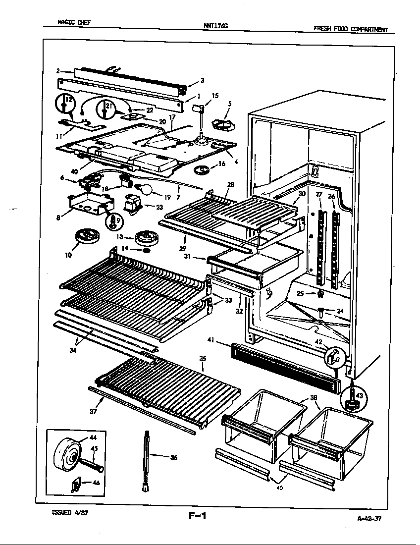 FRESH FOOD COMPARTMENT (NNT176G/7A09A) (NNT176GH/7A09A)