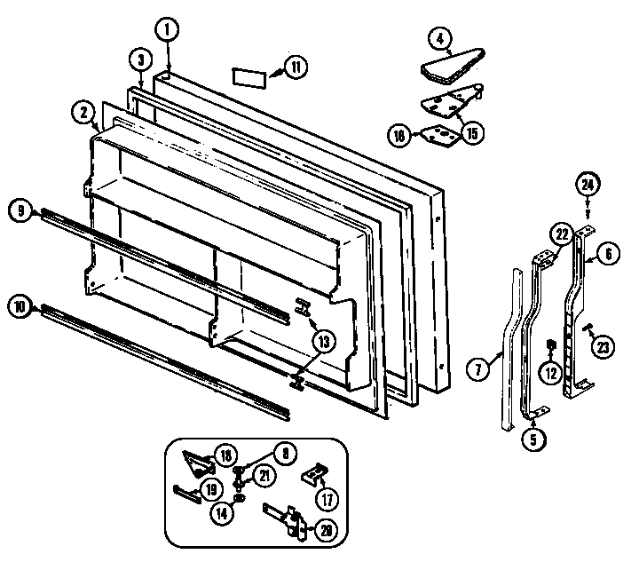Freezer door