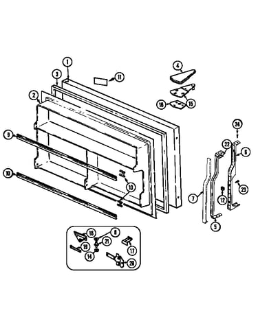 Freezer door