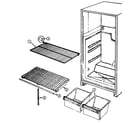 Maytag RBE170TA shelves & accessories diagram