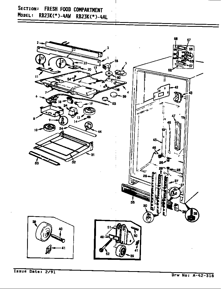 Fresh food compartment (rb23ka-4aw/bg97a) (rb23kn-4aw/bg98a)