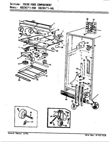 Fresh food compartment (rb23ka-4aw/bg97a) (rb23kn-4aw/bg98a)