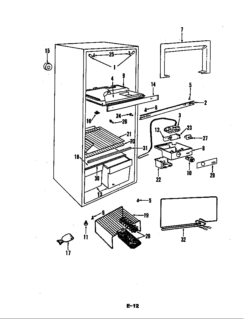 Fresh food & freezer compartment