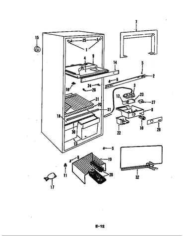 Fresh food & freezer compartment