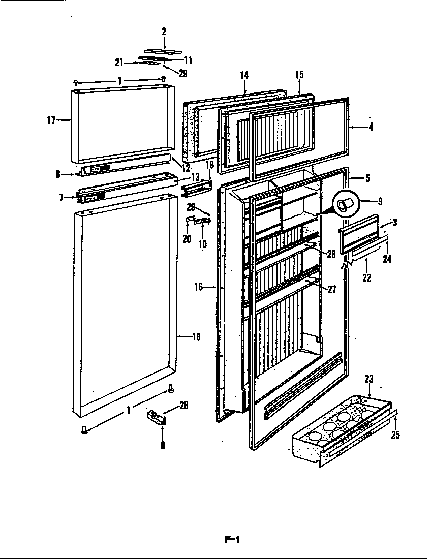 Fresh food & freezer door