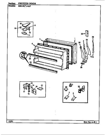 Freezer door (rb21ka4af/bg75b) (rb21ka4af/bg76b) (rb21kn4af/bg75b) (rb21kn4af/bg76b)