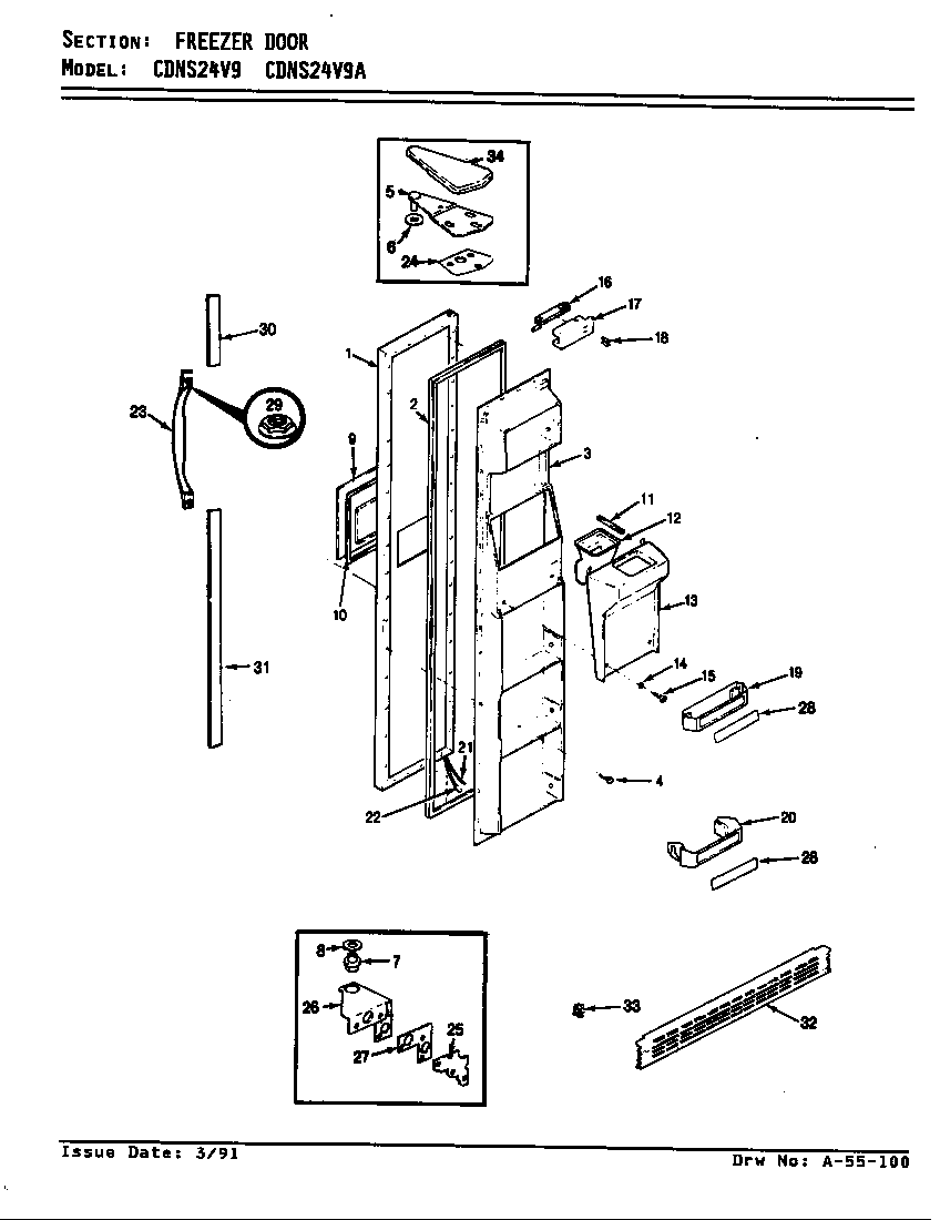 Freezer door