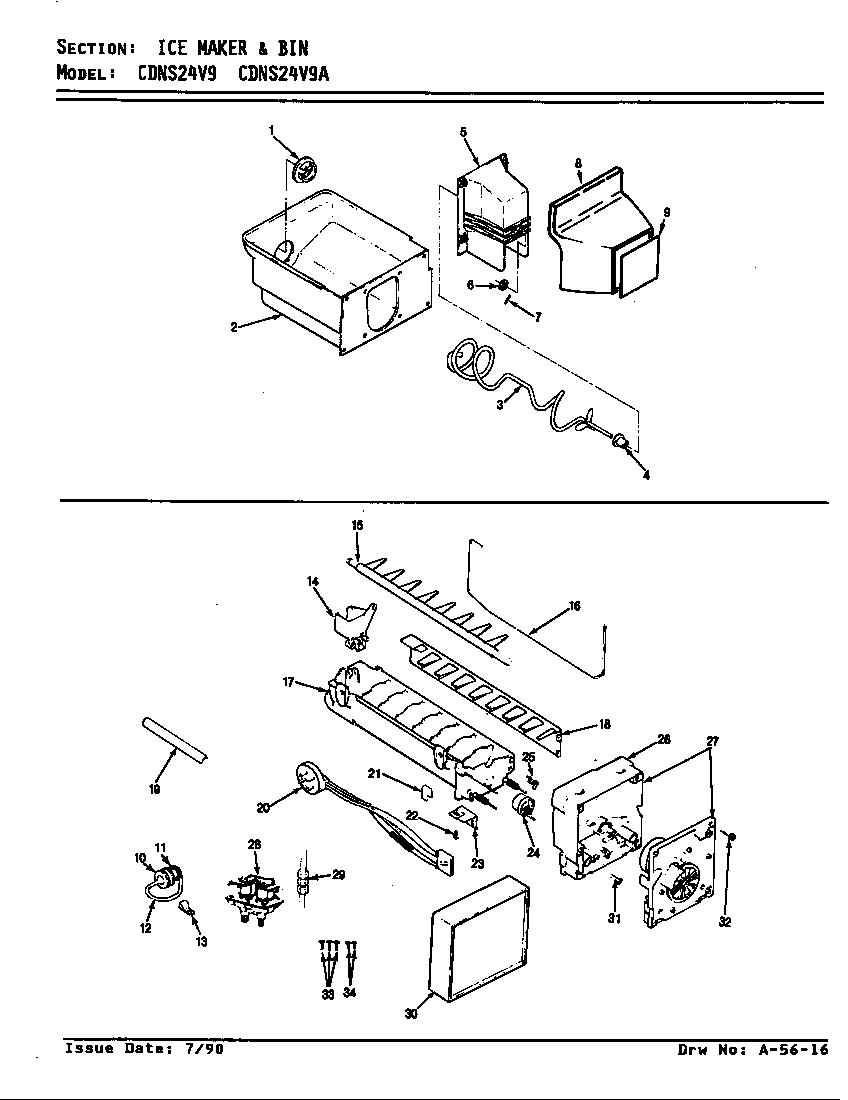 Ice maker & bin