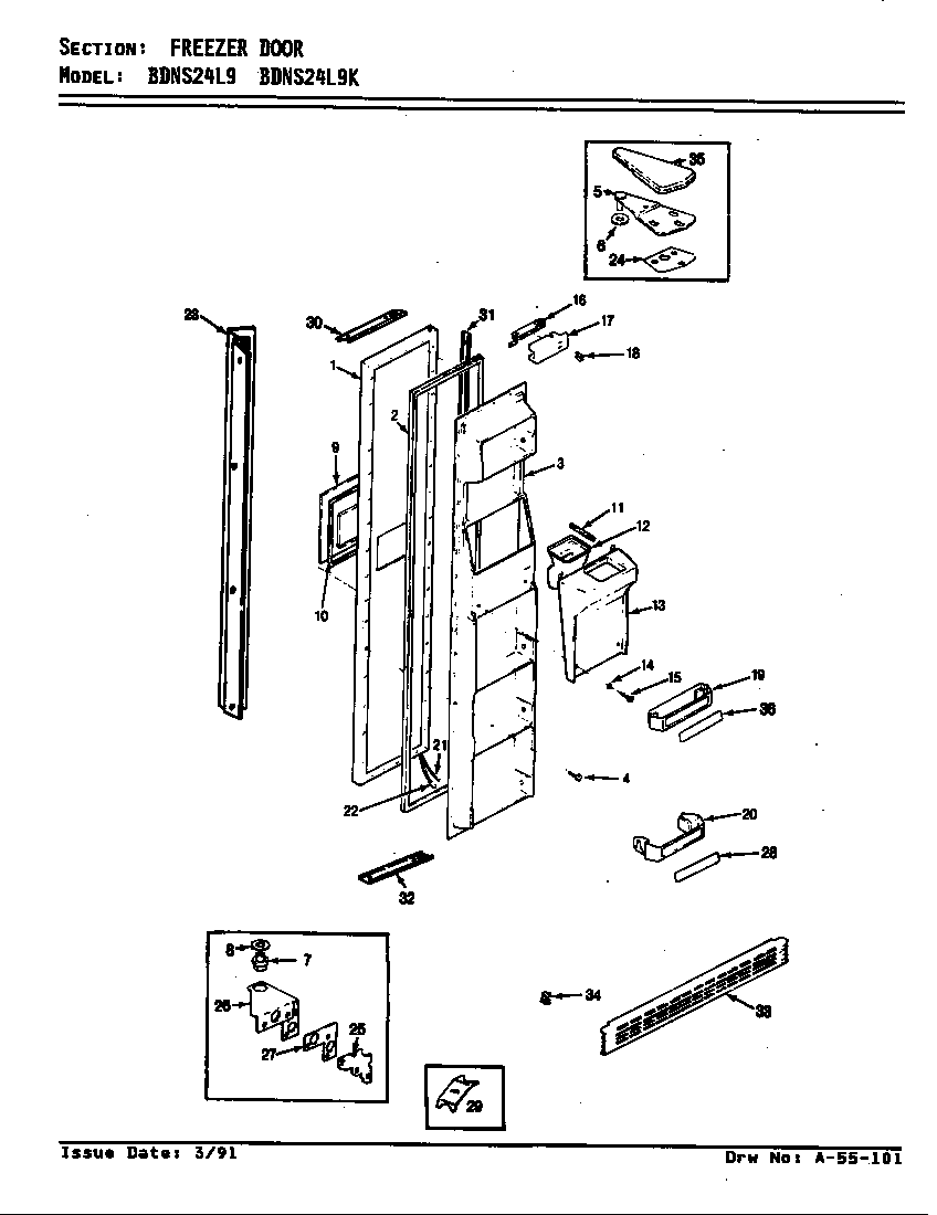 Freezer door