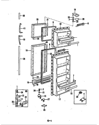 Freezer door
