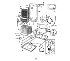 Magic Chef RD22EY-3A/5M43A unit compartment & system diagram