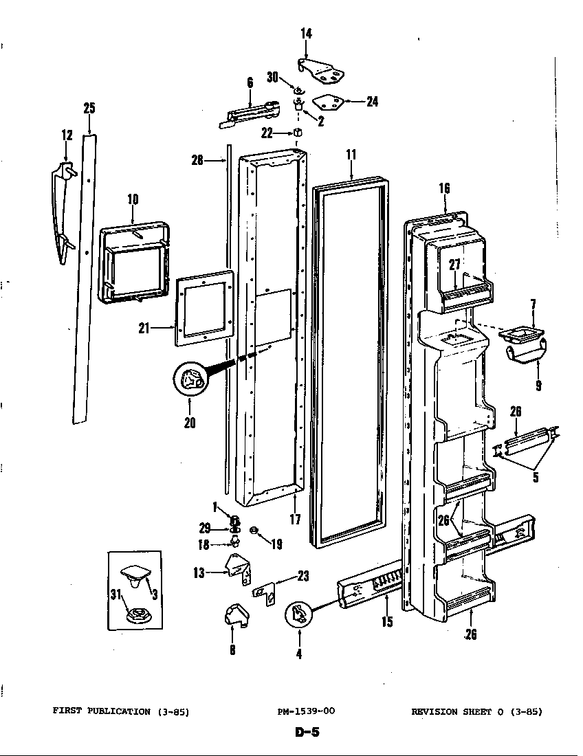 Freezer door