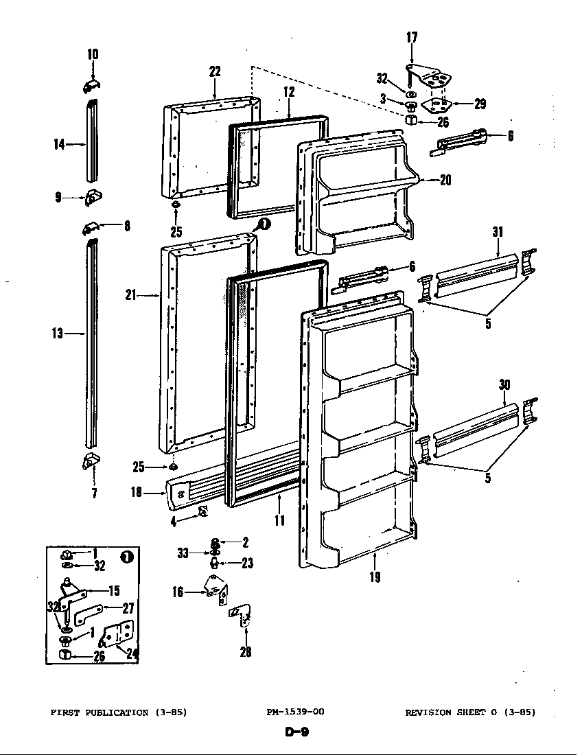 Freezer door