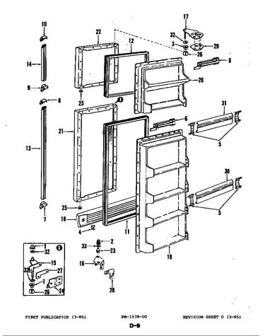 Freezer door