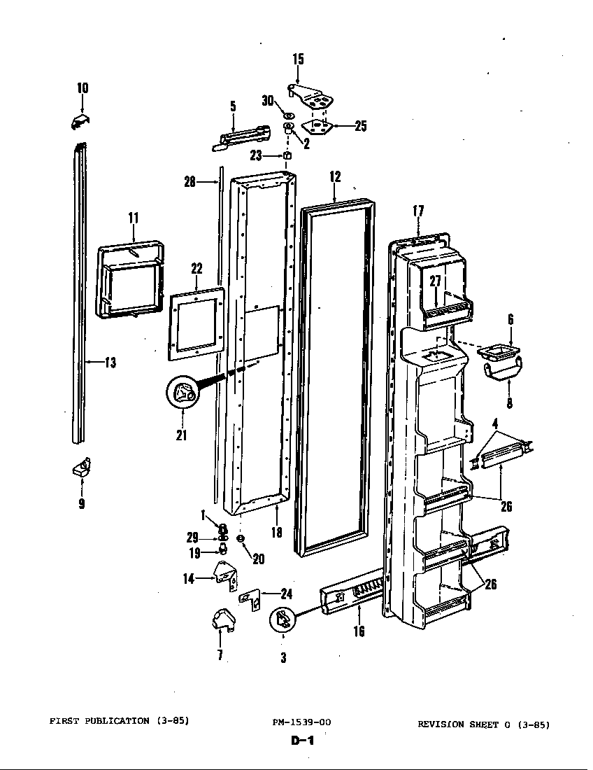 Freezer door