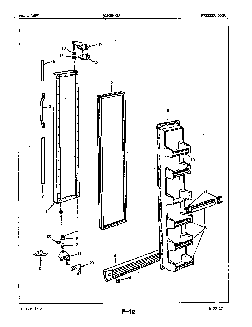 Freezer door