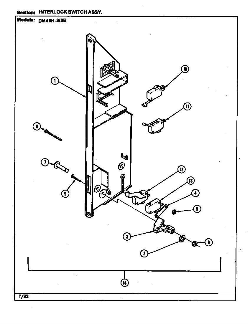 Interlock switch assy.