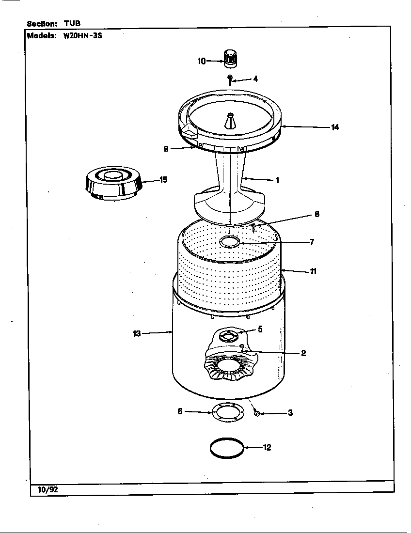 Tub (w20hn3s)(rev. a-e) (w20ha3s) (w20hn3s) (w20hy3s)