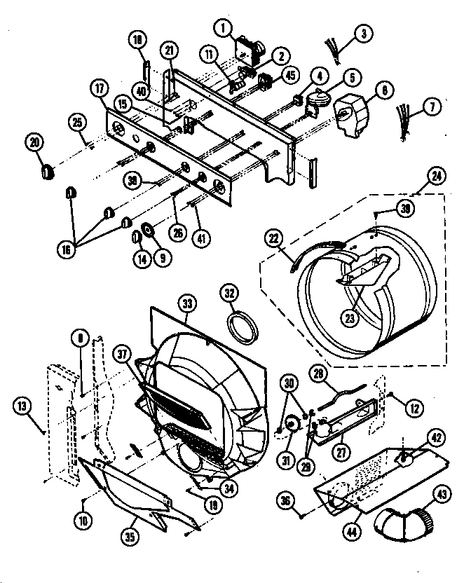 CONTROL PANEL & TUMBLER