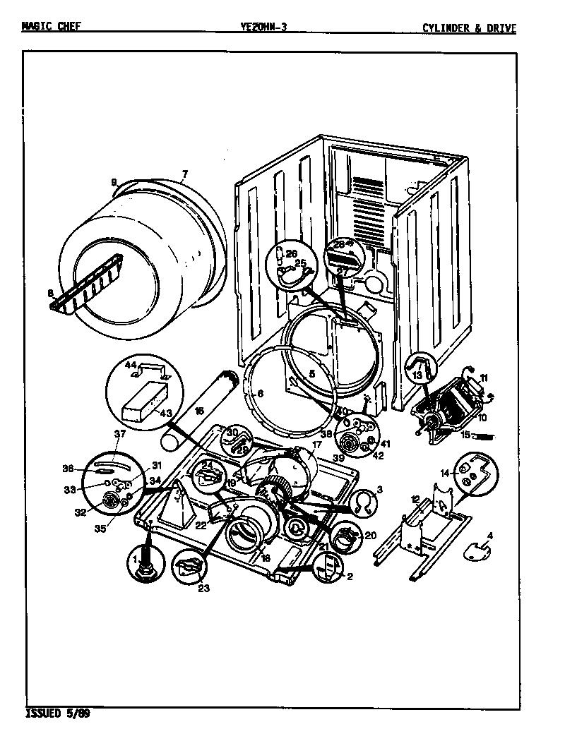 CYLINDER & DRIVE (REV. A-D) (YE20HA3) (YE20HN3) (YE20HY3)