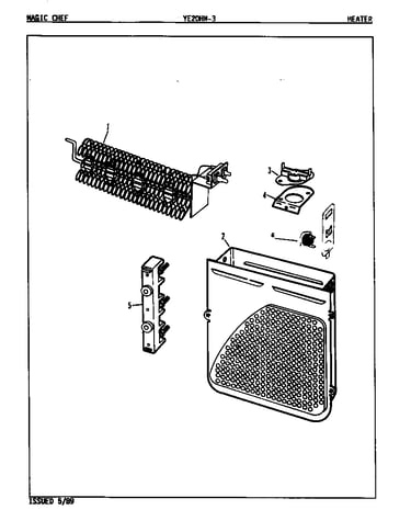 Heater (rev. a-d) (ye20ha3) (ye20hn3) (ye20hy3)