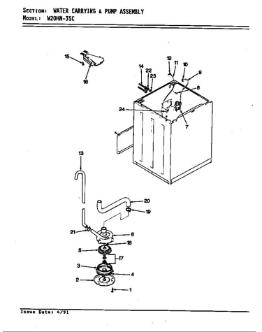 Water carrying & pump assembly
