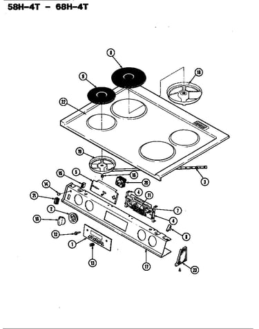 Control panel/top assembly