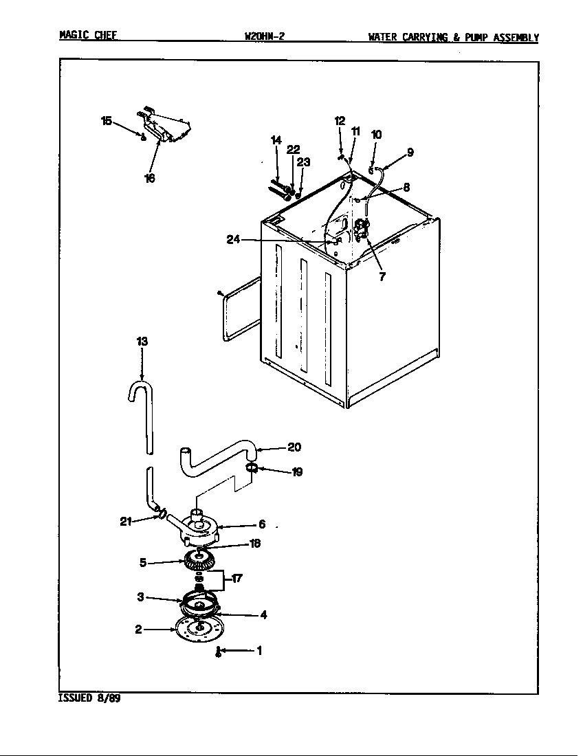 WATER CARRYING & PUMP ASSY. (REV. A-D)