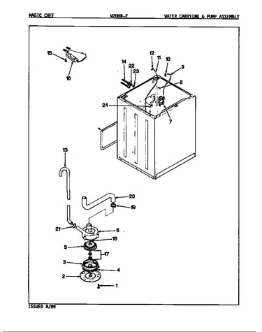 Water carrying & pump assy. (rev. a-d)