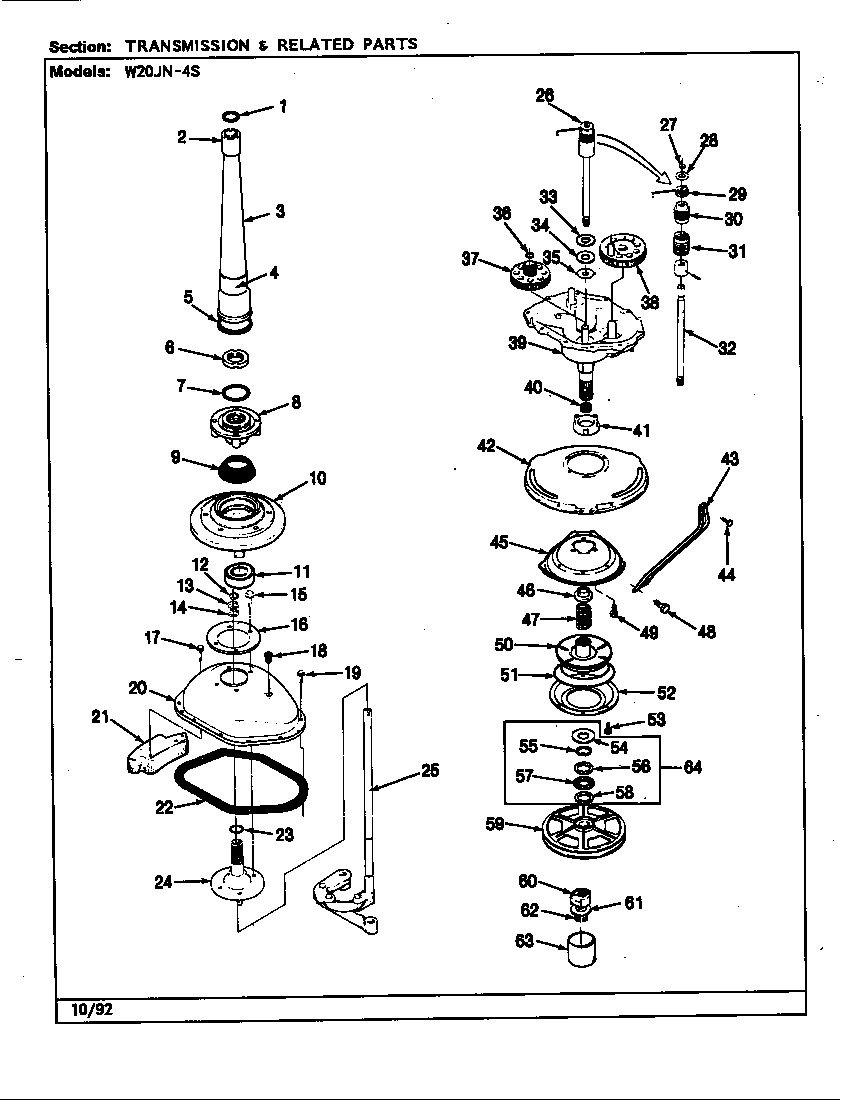 TRANSMISSION (W20JN4S)(REV. A-E)