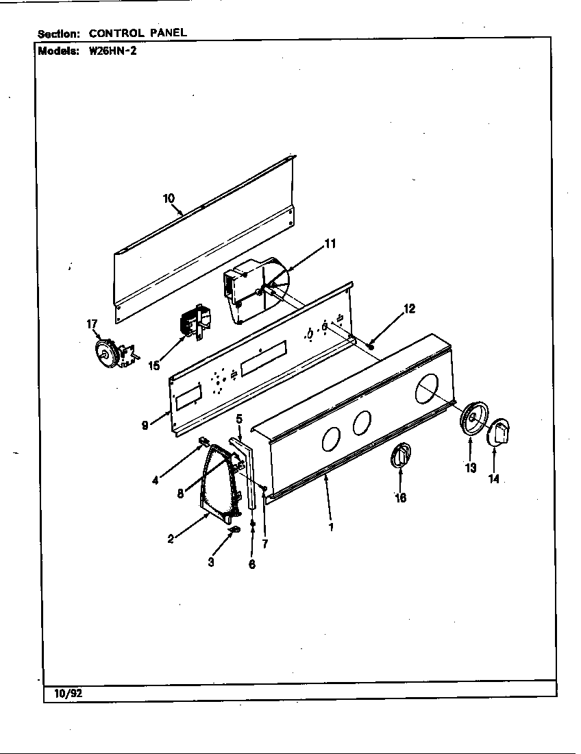 CONTROL PANEL (W26HN2)