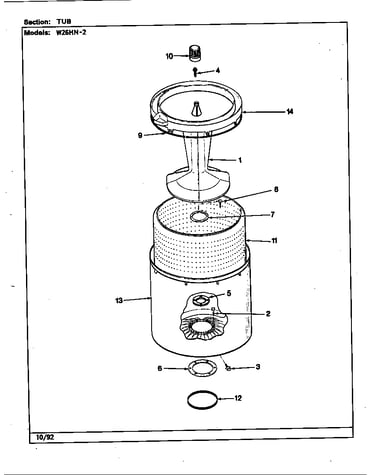 Tub (w26hn2)(rev. h-m)