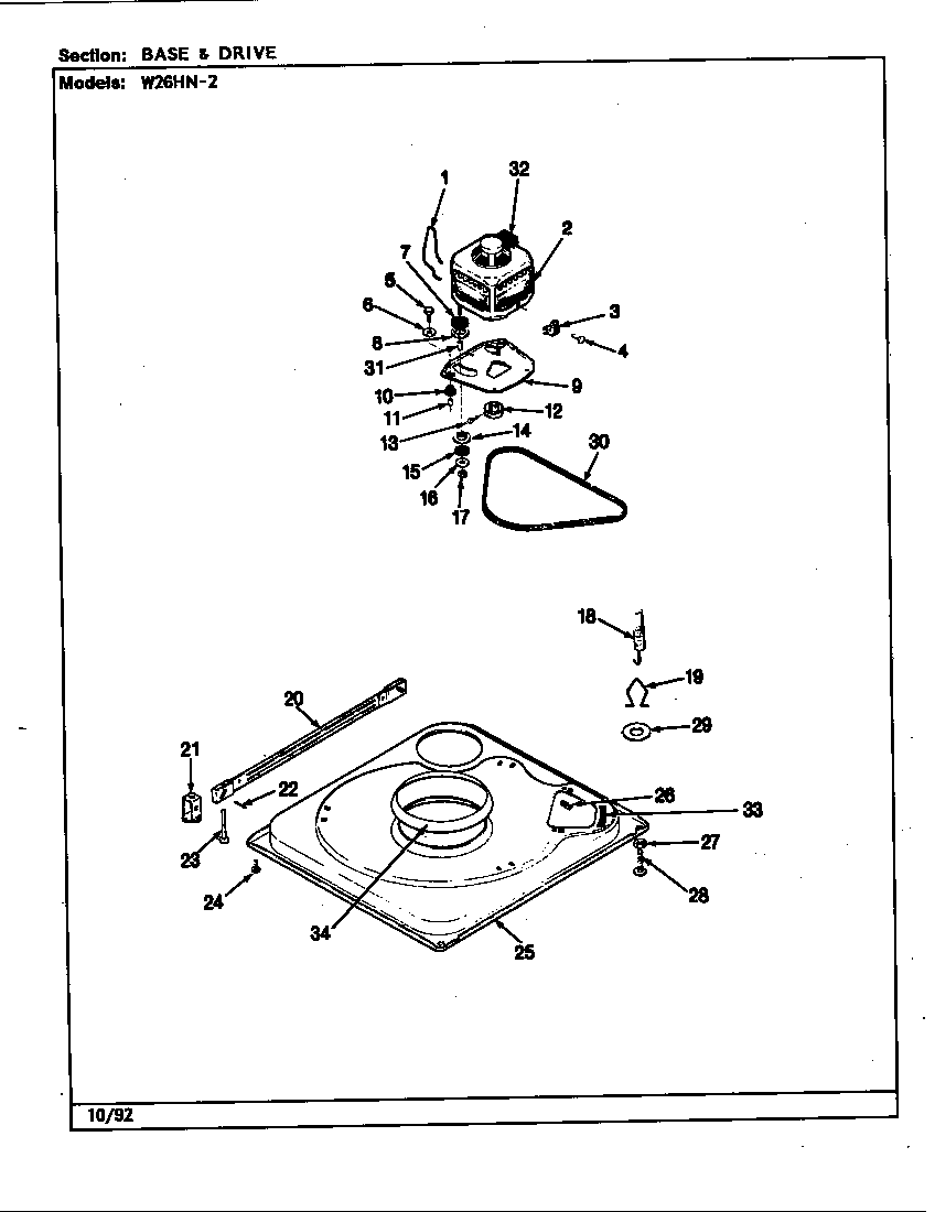 BASE & DRIVE (W26HN2)(REV. H-M)