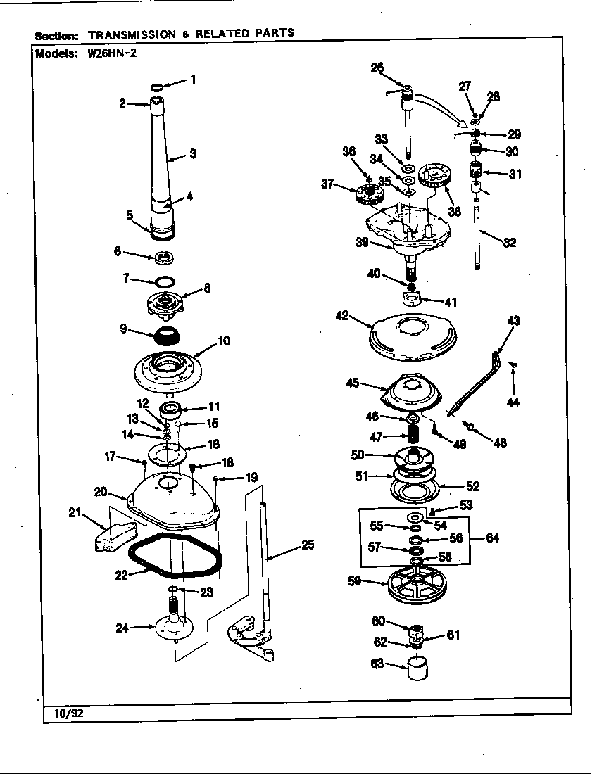 TRANSMISSION (W26HN2)(REV. H-M)