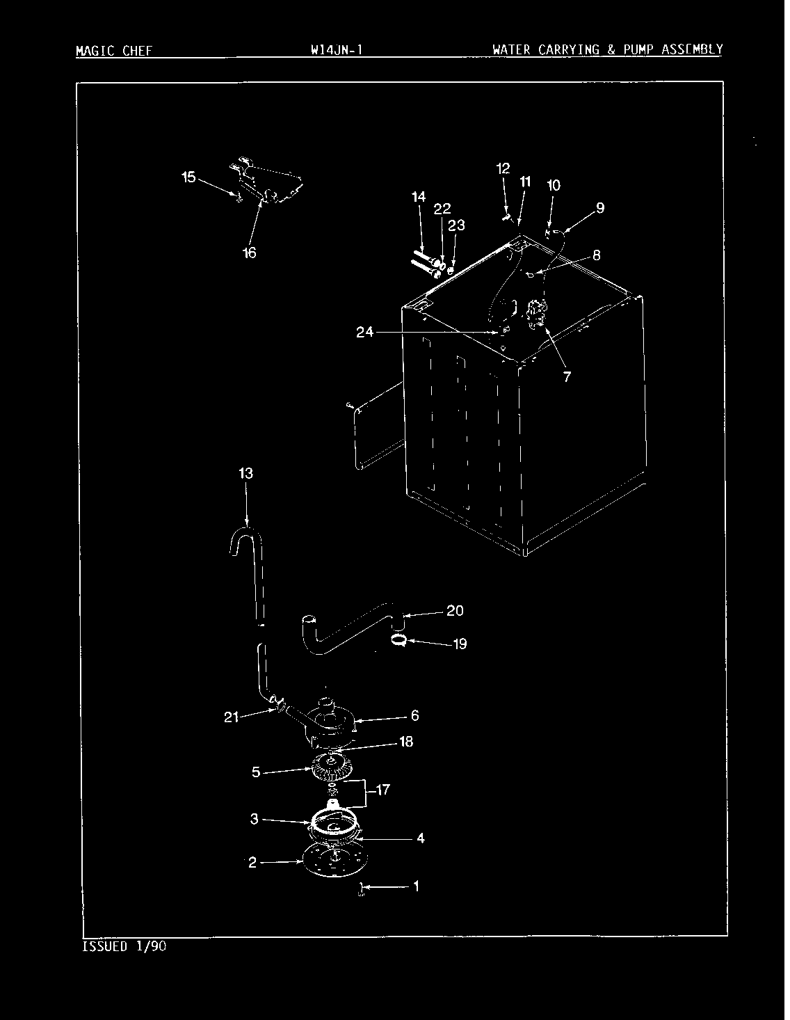 Water carrying & pump assy. (rev. a-d)