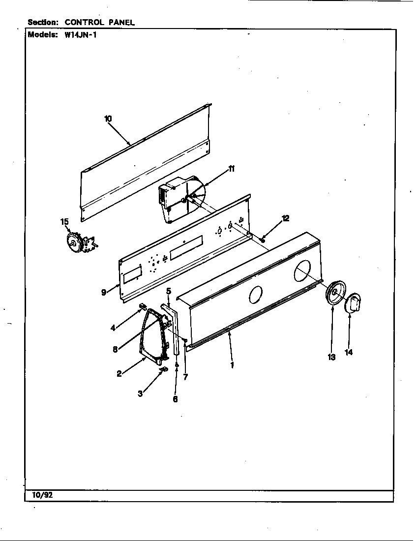 CONTROL PANEL (REV. E-J)