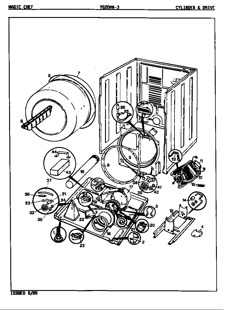 CYLINDER & DRIVE (YG20HA3) (YG20HN3) (YG20HY3)