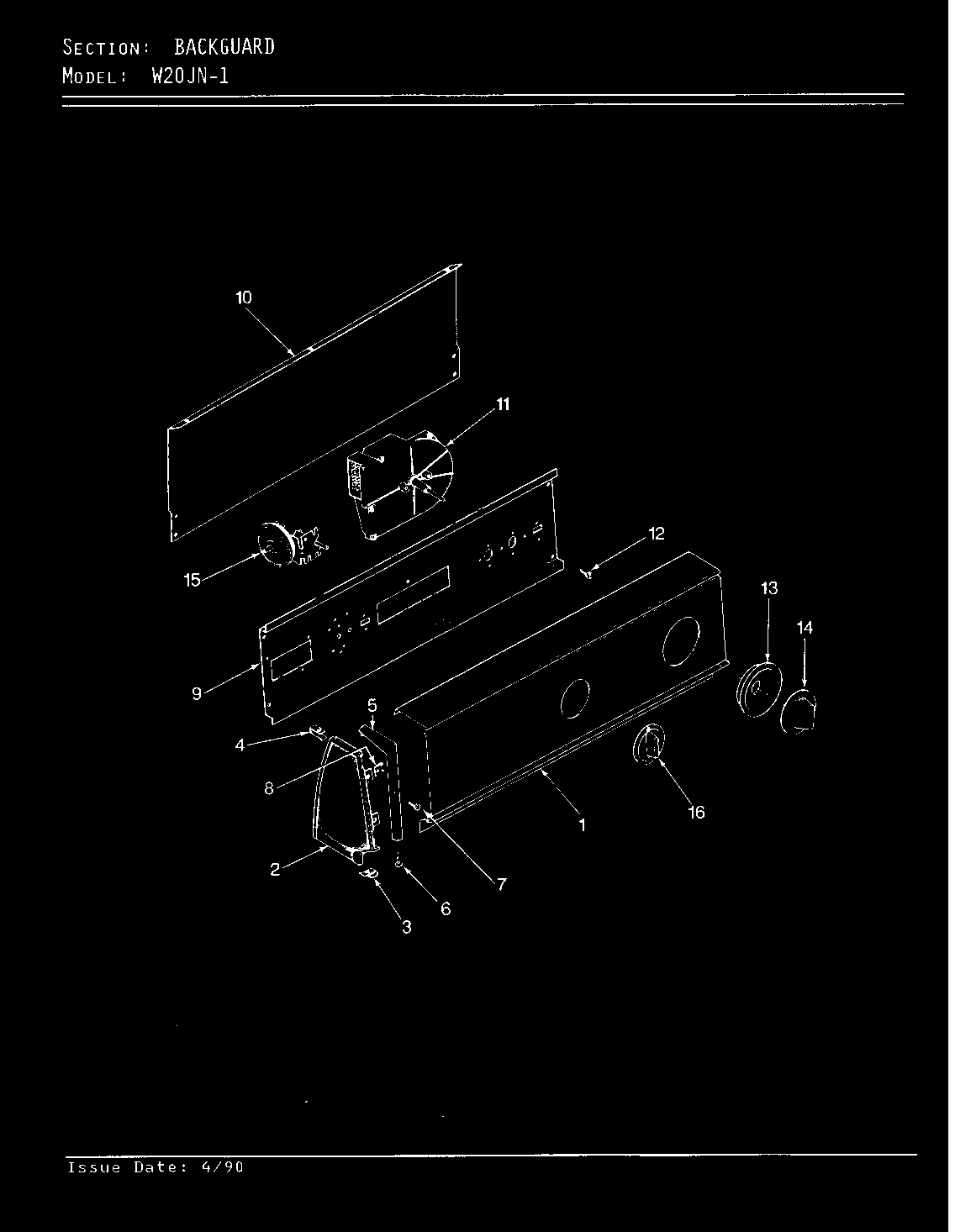 Control panel (rev. a-d)