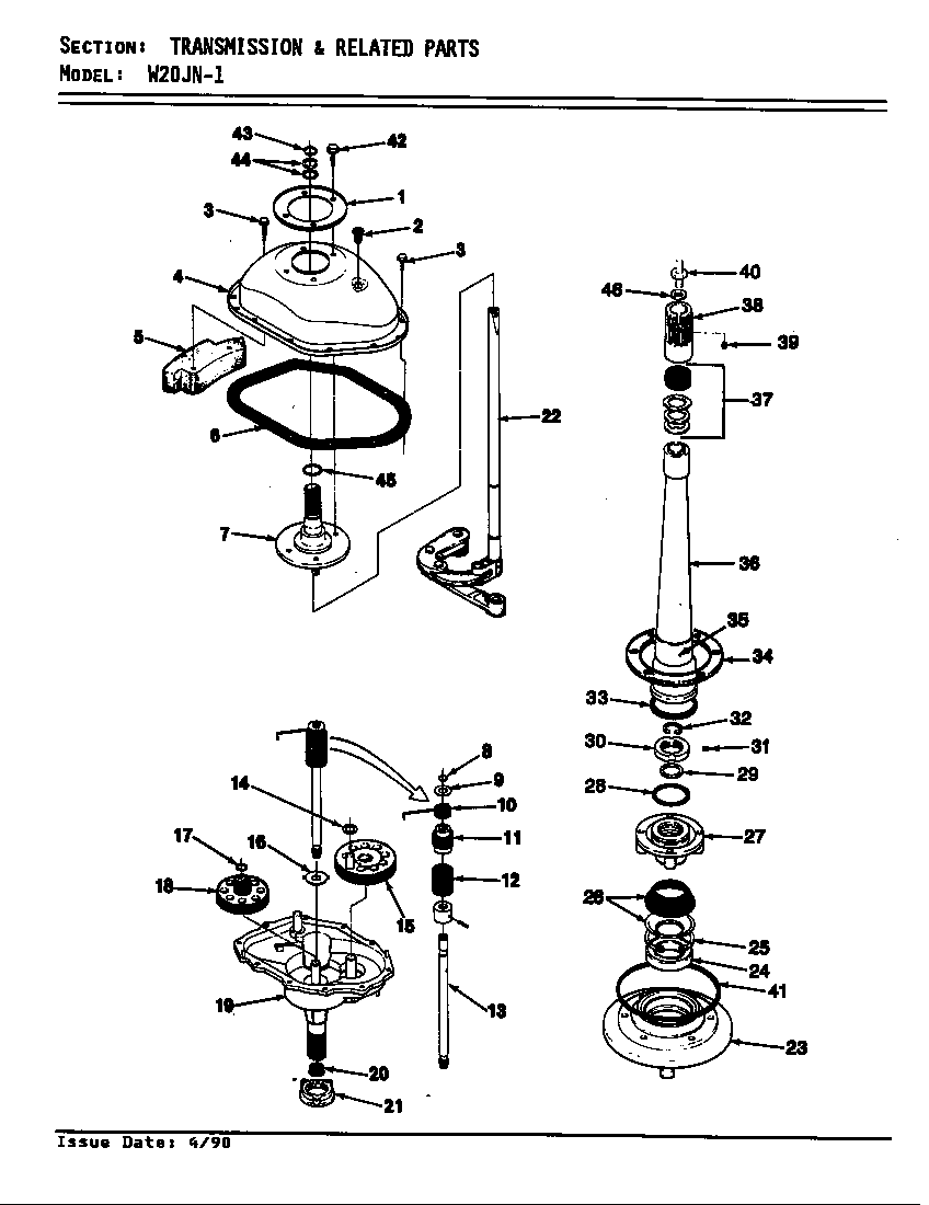 TRANSMISSION & RELATED PARTS (REV. E-F)