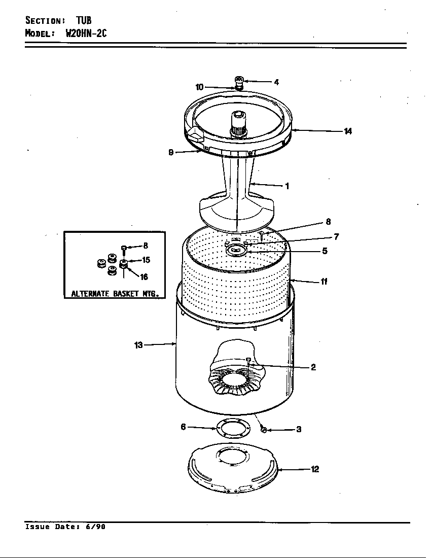 TUB (W20HN-2C)(REV. A-D)