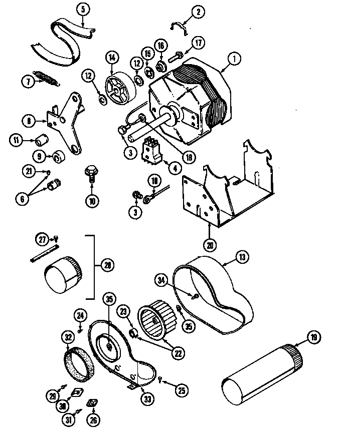Motor-dryer & blower